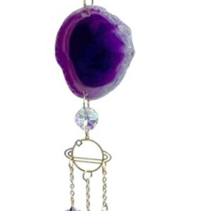 Mobile Attrape Soleil Agate Mauve Terre Cosmique et Cristal 41cm