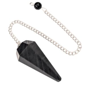 Pendule Obsidienne Oeil Céleste Conique 6 faces
