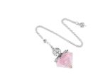 Pendule Orgonite Arbre de Vie Quartz Rose 6 faces