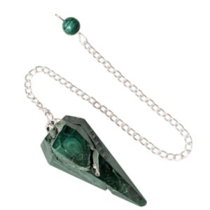 Pendule Malachite conique 6 faces