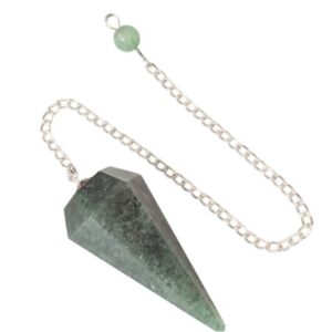Pendule Aventurine Verte conique 6 faces