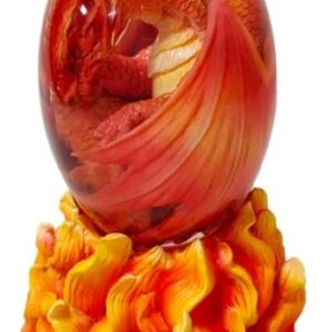 Oeuf de dragon : Feu (LED) - 11cm