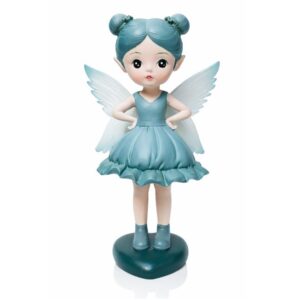 Petite Fée grise avec chignon - 11,5cm