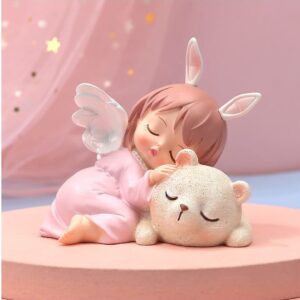 Ange dormant ourson - 8,5cm