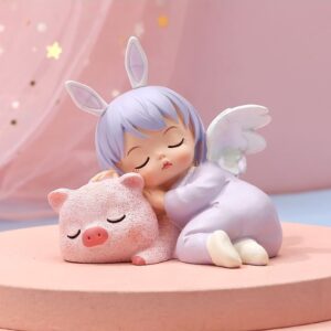 Ange dormant cochon - 8,5cm