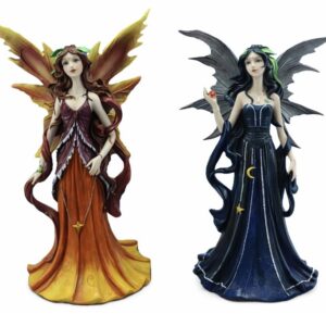 Fée Magicienne  Robe Rouge ou Bleu nuit - 22cm