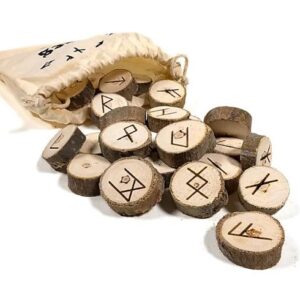 Runes en dans un sac en coton