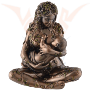 Gaia nourrissant bébé - 11cm - statuette