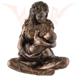 Gaia nourrissant bébé - 11cm - statuette