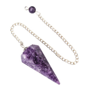 Pendule facetté en Lépidolite - 4cm