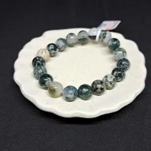 Bracelet perles d'Agate 'Arbre' - 10mm
