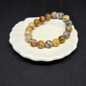 Bracelet perles d'Agate 'Crazy Lace' - 10mm