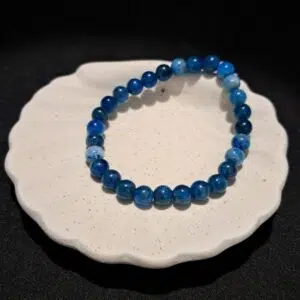 Bracelet perles Apatite bleue (qualité A+) - 6mm
