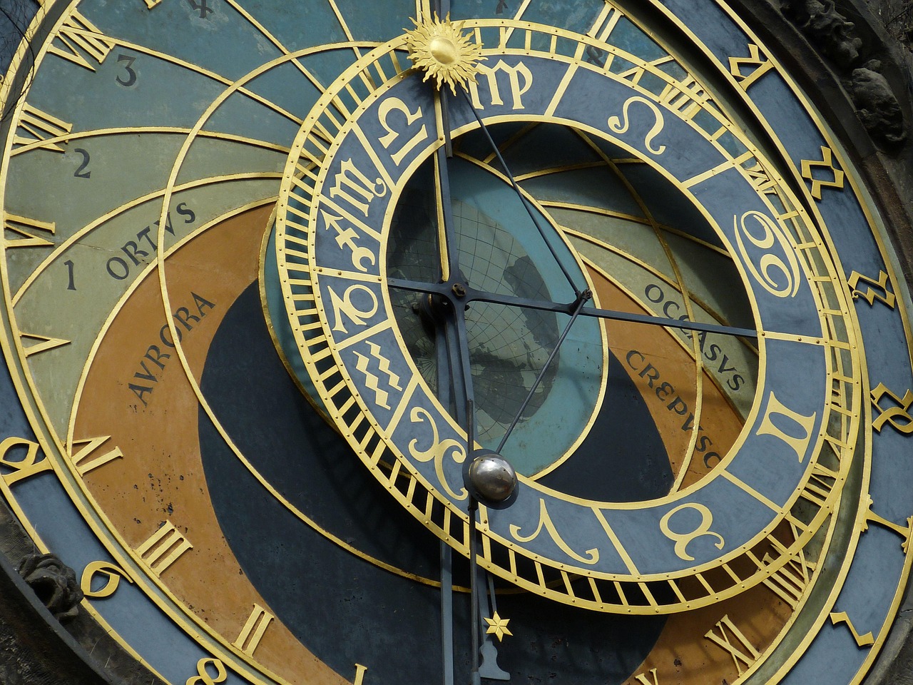 Pendule astronomique avec zodiaque.