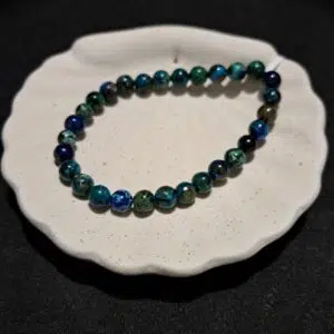 Bracelet perles Azurite (qualité AAA) - 6mm