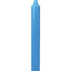 Bougie bleu ciel teintée dans la masse.
