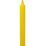 Bougie jaune vif teinté dans la masse.