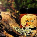 Présentations bougie "Merlin" de Fée Blanche.