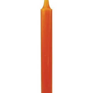Bougie orange teintée dans la masse