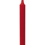 Bougie rouge vif teintée dans la masse.