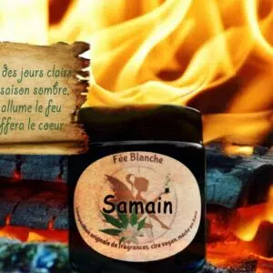 Présentation bougie Samhain.