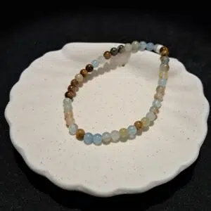 Bracelet perles Calcite bleue - 4mm