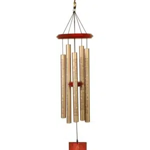 Carillon couleur bronze : déesse Guanyin - 75cm.