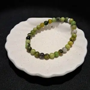 Bracelet perles Chrysoprase 'citron' - 6mm