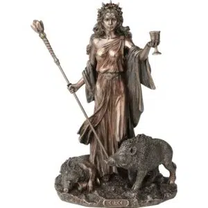 Statue résine et bronze : Circé.