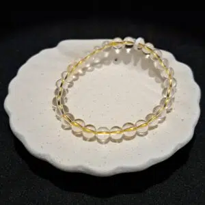 Bracelet perles Citrine naturelle - 6mm