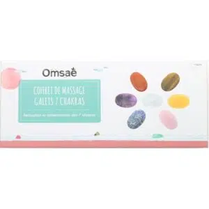 Coffret de massage Omsaé : Galets 7 chakras.