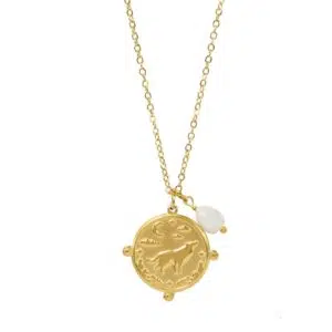 Collier Totem : Le Loup (Pierre de Lune).