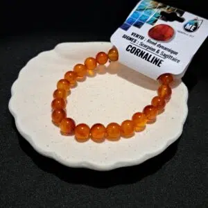 Bracelet perles Cornaline - 8mm