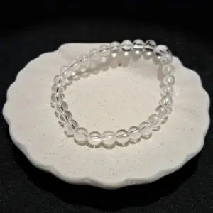 Bracelet perles Cristal de Roche - 6mm