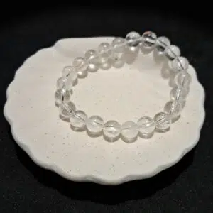 Bracelet perles Cristal de roche - 8mm