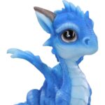 Statuette dragon de glace bleu.