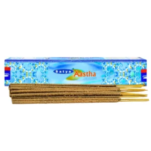 Boîte d'encens en bâtons Aastha Agarbatti (Satya).