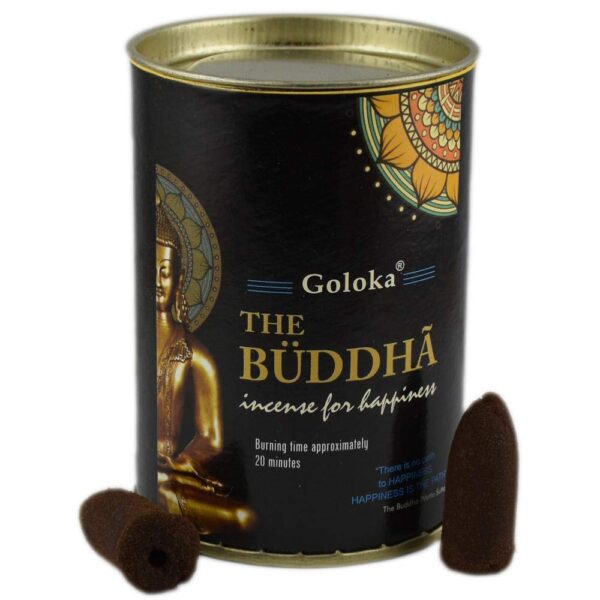 Boîte d'encens en cônes Backflow Bouddha Goloka.
