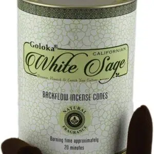 Boîte d'encens backflow white sage, Goloka.