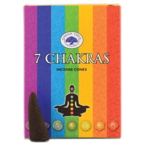 Boîte d'encens en cônes 7 Chakras Green Tree.