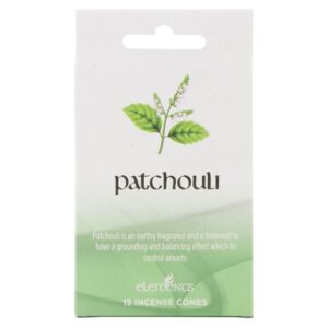 Boîte d'encens en cônes patchouli - Elements.