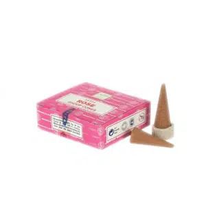Boîte d'encens en cônes à la rose Satya.