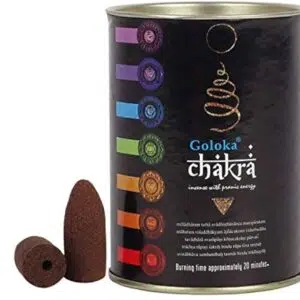 Boîte d'Encens Chakra - Cônes backflow - Goloka