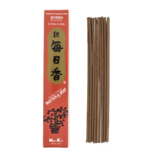 Boîte d'encens japonais Myrrh Morning Star.