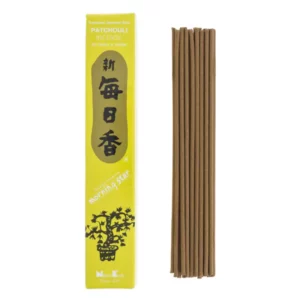 Boîte d'encens japonais patchouli Morning Star.