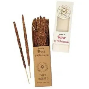 Boîte de bâtons d'encens naturels Botanical : Rose & Oliban - Green Tree.