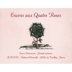 Boîte d'encens rosicrucien aux quatre roses.