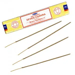 Boîte de bâtons d'encens Satya Seven Chakras.