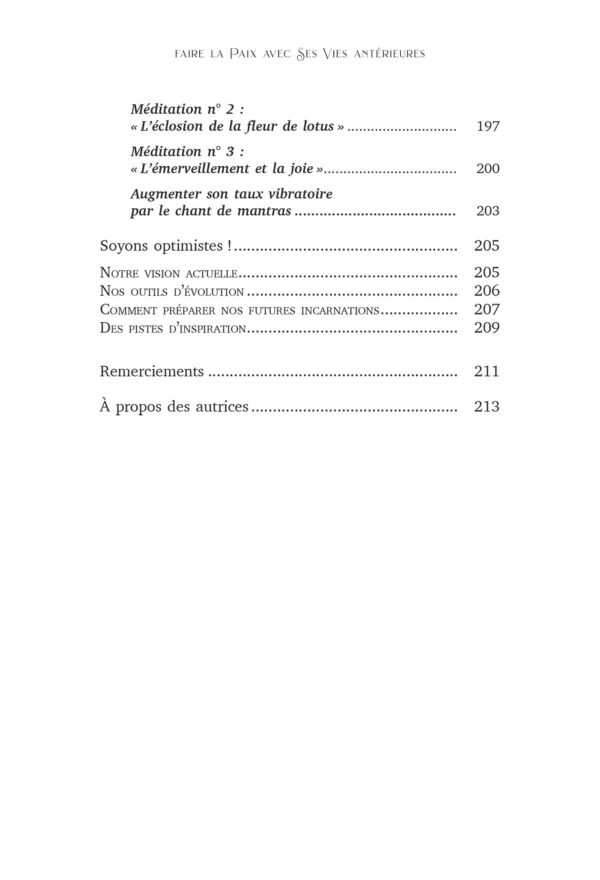 Livre Faire la paix avec ses vies antérieures;