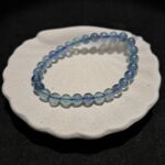 Bracelet perles Fluorite bleue AA - 6mm